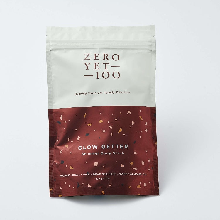 ZeroYet100 咖啡身體磨砂帶閃粉 - 200g