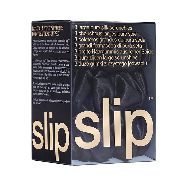 【Blackpink Jisoo 同款】Slip Pure Silk Large Scrunchies - 黑色