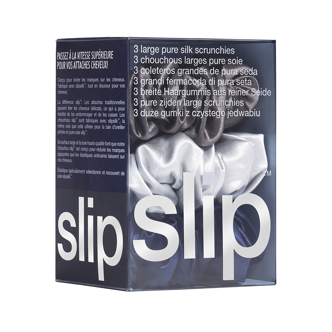 【Blackpink Jennie 同款】Slip Pure Silk Large Scrunchies - 海軍藍色