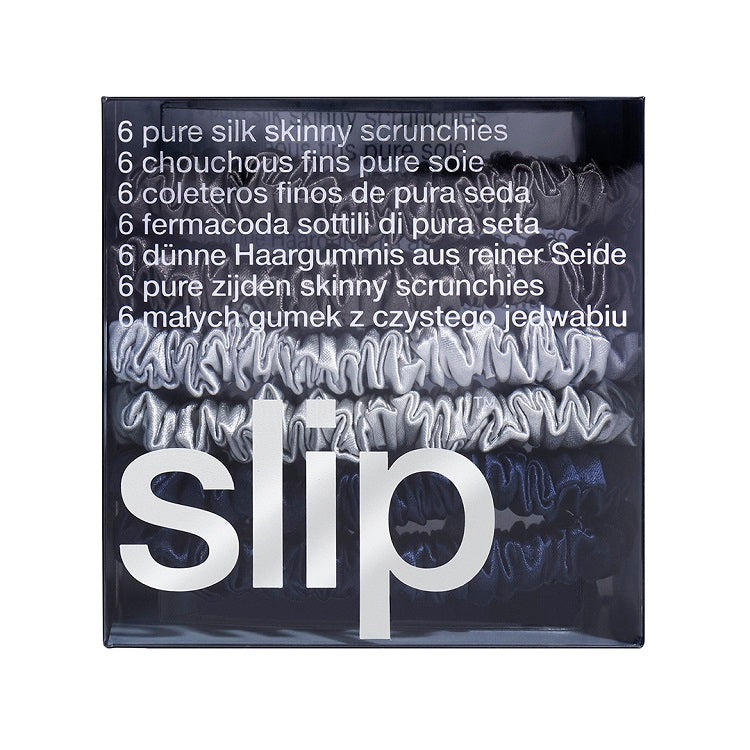【Blackpink Jisoo 同款】Slip Pure Silk Skinny Scrunchies - 海軍藍色